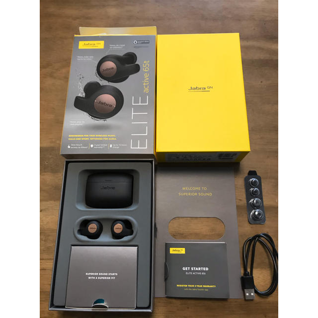 Jabra Elite Active 65t (本体、充電用ケース、付属品)