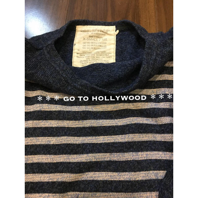 GO TO HOLLYWOOD(ゴートゥーハリウッド)の★使用1回美品★ GO TO HOLLYWOOD ボーダーカットソー 100 キッズ/ベビー/マタニティのキッズ服男の子用(90cm~)(Tシャツ/カットソー)の商品写真