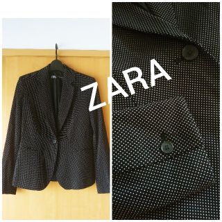 ザラ(ZARA)の美品♪ZARA★ドット素敵なテーラードジャケット(テーラードジャケット)