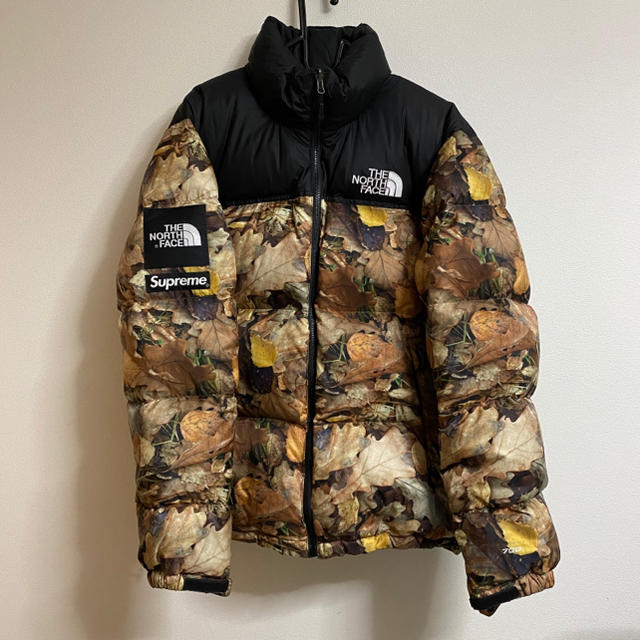 supreme×the north face nuptse leaves 枯葉