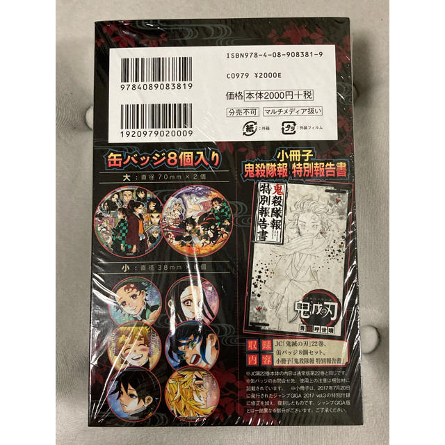 集英社(シュウエイシャ)の鬼滅の刃 22巻 同梱版 特装版 新品未開封 シュリンク付き エンタメ/ホビーの漫画(少年漫画)の商品写真