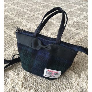 ハリスツイード(Harris Tweed)のハリスツイード　ポシェット　ポーチ　ミニポシェット　ミニバッグ　チェック柄(ショルダーバッグ)