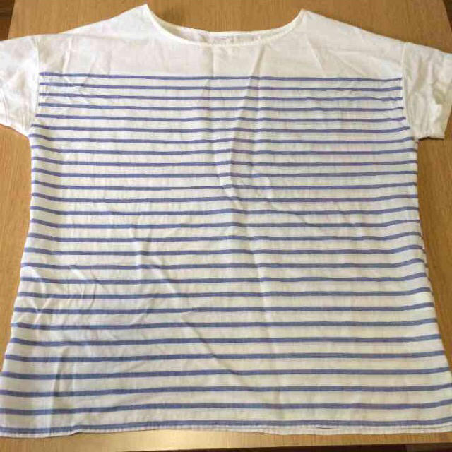 MUJI (無印良品)(ムジルシリョウヒン)の無印良品 ボーダーシャツ レディースのトップス(シャツ/ブラウス(半袖/袖なし))の商品写真