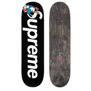 シュプリーム(Supreme)のSupreme Smurfs Skateboard 黒　新品未開封(スケートボード)