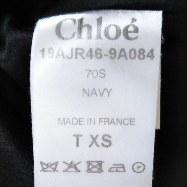 Chloe(クロエ)のクロエ　ネイビー　ワンピース　状態良 レディースのワンピース(ひざ丈ワンピース)の商品写真