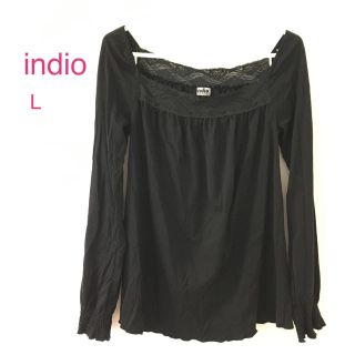 インディオ(indio)のindio＊インディオ＊長袖トップス＊Lサイズ＊レース(カットソー(長袖/七分))