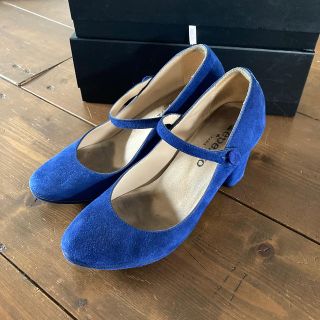 レペット(repetto)のレペット  ニナ　ヒール　ストラップ　ブルー　スウェード(ハイヒール/パンプス)