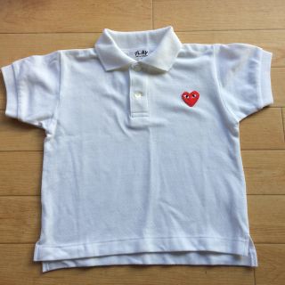 コムデギャルソン(COMME des GARCONS)のコムデギャルソン キッズポロシャツ 白 90cm(Tシャツ/カットソー)