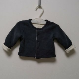 プチバトー(PETIT BATEAU)のpetit bateau カーディガン リバーシブル　6m　秋冬(カーディガン/ボレロ)