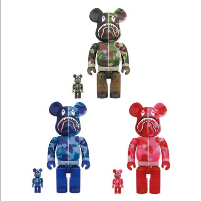 BAPE BE@RBRICK 100%&400% 3体セット　ベアブリック