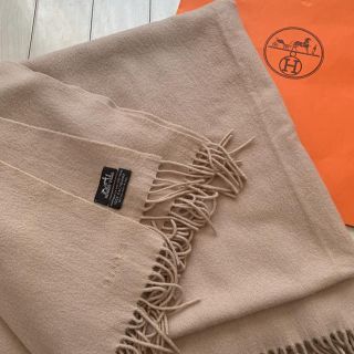 エルメス(Hermes)のHERMES 大判カシミア100％ショール ストール マフラー140×180(マフラー/ショール)