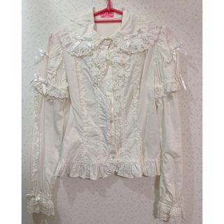 アンジェリックプリティー(Angelic Pretty)のプリティ　ブラウス　ハート　リボン　2way angelicpretty 甘ロリ(シャツ/ブラウス(長袖/七分))