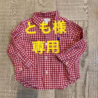 ラルフローレン(Ralph Lauren)の○【中古】Ralph Lauren ベビー用長袖チェックシャツ〔レッド〕(9M)(シャツ/カットソー)