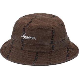 シュプリーム(Supreme)のLogo Stripe Jacquard Denim Crusher(ハット)