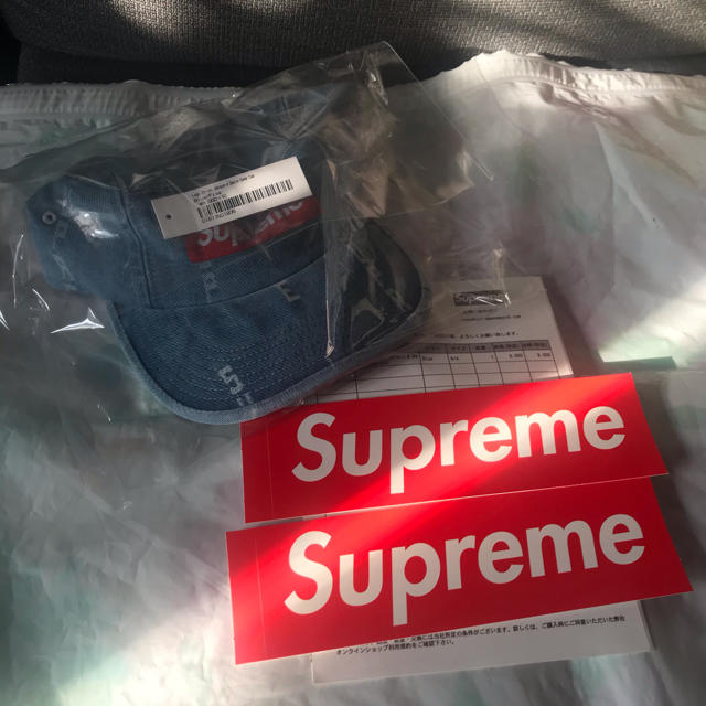 Supreme(シュプリーム)のSupreme Logo Stripe Jacquard Denim Camp メンズの帽子(キャップ)の商品写真