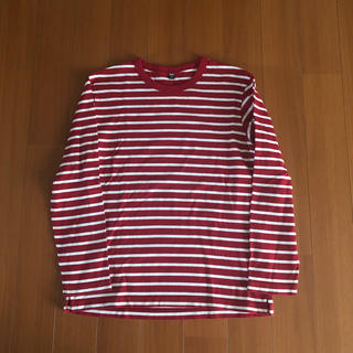ユニクロ(UNIQLO)のUNIQLO赤と白のボーダーシャツ(Tシャツ/カットソー(七分/長袖))