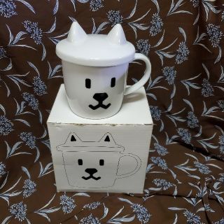 ソフトバンク(Softbank)の新品☆Cuteなお父さん犬☆蓋付きマグカップ(グラス/カップ)