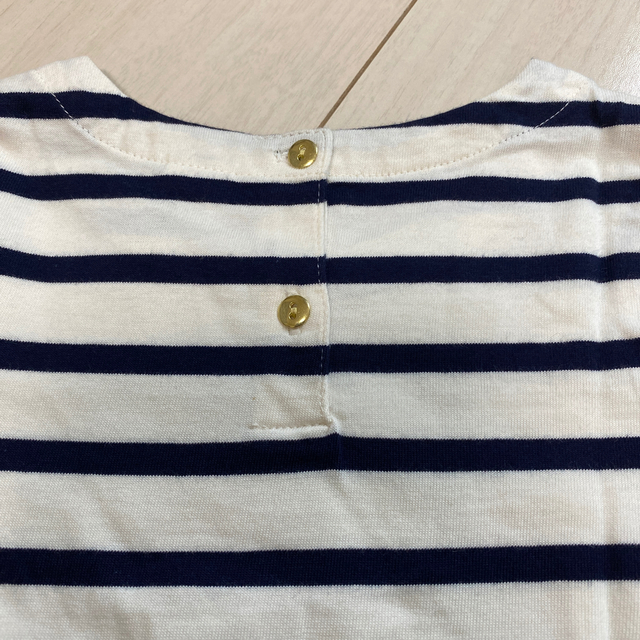 babyGAP(ベビーギャップ)のbaby gap 105 ボーダードッキングワンピース キッズ/ベビー/マタニティのキッズ服女の子用(90cm~)(ワンピース)の商品写真