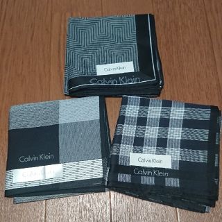 カルバンクライン(Calvin Klein)の新品カルバンクライン ハンカチ 3枚(ハンカチ/ポケットチーフ)