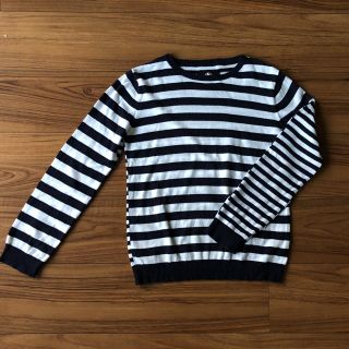 プチバトー(PETIT BATEAU)のプチバトー★コットンボーダーニット 10歳(Tシャツ/カットソー)