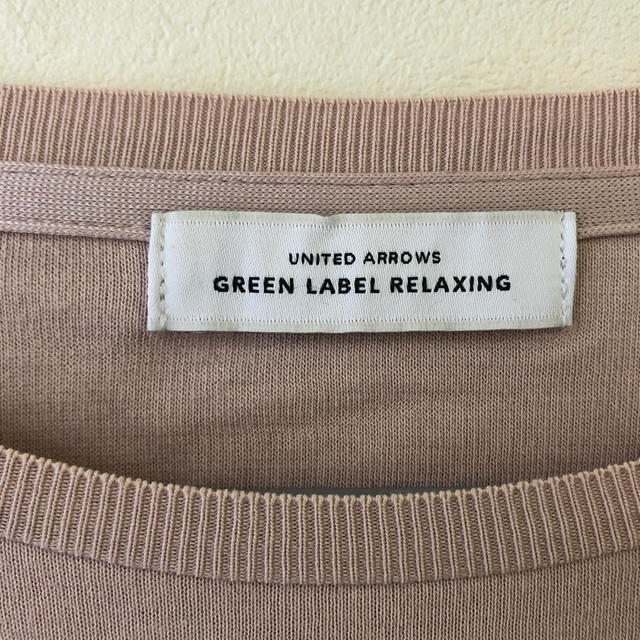 UNITED ARROWS green label relaxing(ユナイテッドアローズグリーンレーベルリラクシング)のGREEN LABEL RELAXING くすみピンク　薄手ニット レディースのトップス(カットソー(長袖/七分))の商品写真