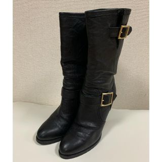 ジミーチュウ(JIMMY CHOO)の【美品】JIMMY CHOO バイカーブーツ(ブーツ)