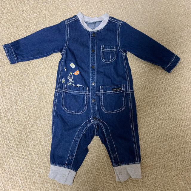 BREEZE(ブリーズ)のbaby breeze ジーンズ ロンパース オールインワン ブルー キッズ/ベビー/マタニティのベビー服(~85cm)(ロンパース)の商品写真