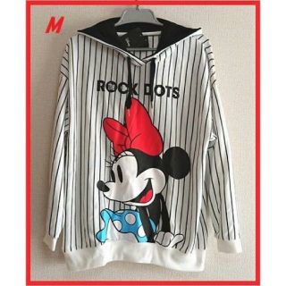 ミニーマウス(ミニーマウス)の【かよちゃん様☆専用】Disney ミニー パーカー(ストライプ)☆М(パーカー)