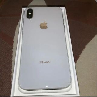 アイフォーン(iPhone)の美品iPhone X Silver 256 GB SIMフリー(スマートフォン本体)