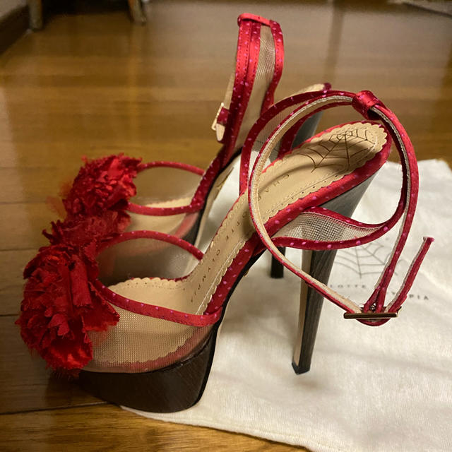 Charlotte Olympia - シャーロット オリンピア サンダル 34 21.5cm 赤