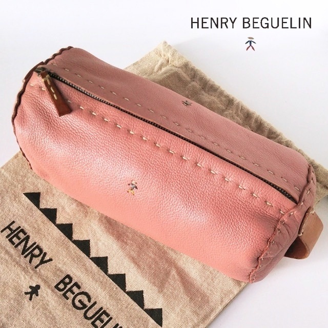 HENRY BEGUELIN(エンリーべグリン)のHENRY BEGUELIN✨エンリーベグリン オミノ刺繍 ファスナー ポーチ レディースのファッション小物(ポーチ)の商品写真