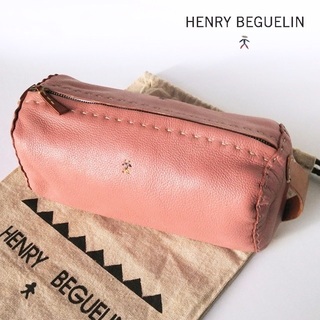 HENRY BEGUELIN✨エンリーベグリン オミノ刺繍 ファスナー ポーチ