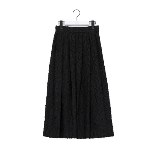 新品 Akiki cut jacquard skirt /black 36レディース