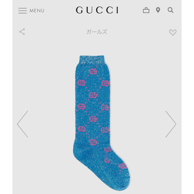 Gucci(グッチ)の【お取置き中】グッチチルドレン ソックス 14-16 キッズ/ベビー/マタニティのこども用ファッション小物(靴下/タイツ)の商品写真