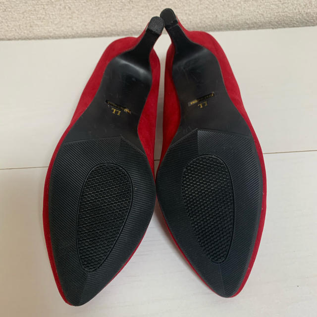 ハイヒール　パンプス　スエード　レッド レディースの靴/シューズ(ハイヒール/パンプス)の商品写真
