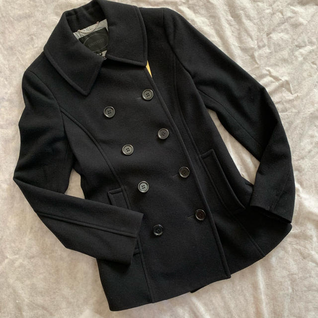 UNTITLED  Pコート ブラック　ジャケットコート