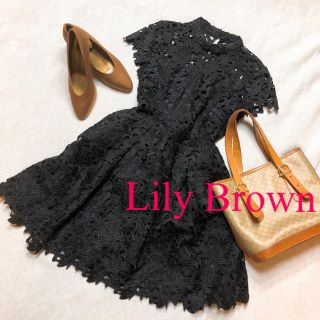 リリーブラウン(Lily Brown)のLily Brown リリーブラウン ワンピース レース フレアワンピース(ひざ丈ワンピース)