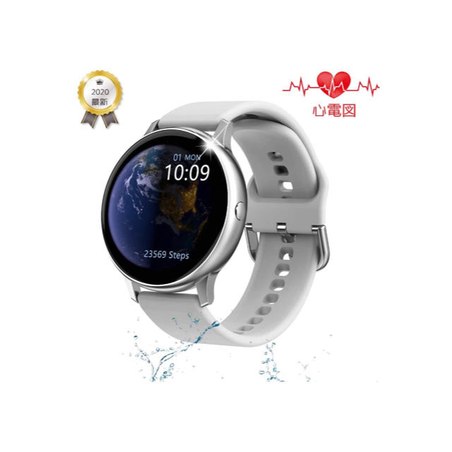 美品　スマートウォッチ レディース　メンズ　歩数計 活動量計 防水 血圧計 メンズの時計(腕時計(デジタル))の商品写真