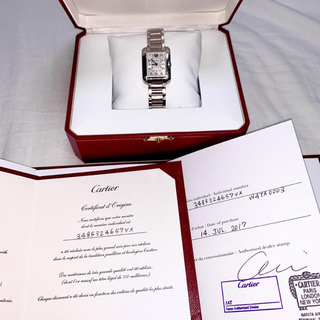 カルティエ(Cartier)のカルティエ　タンクアングレーズ　11pダイヤ(腕時計)