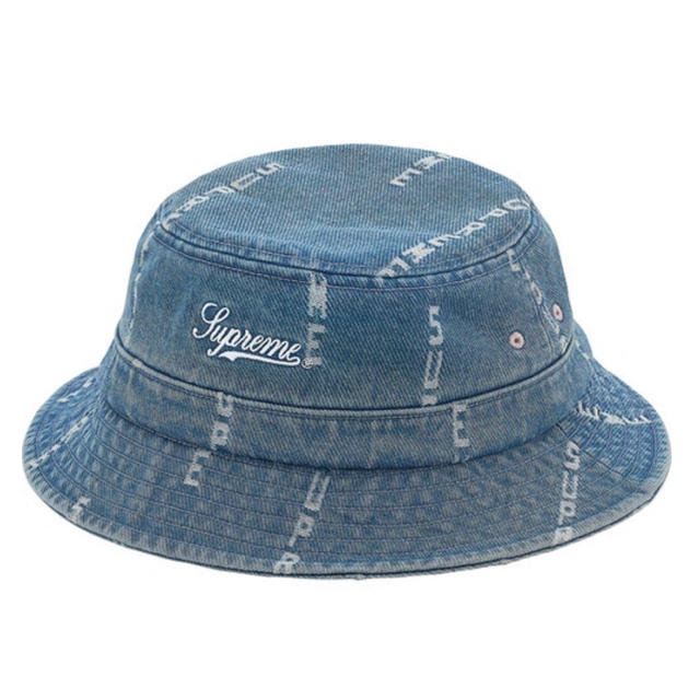 Supreme(シュプリーム)のSupreme LogoStripe Jacquard DenimCrusher メンズの帽子(ハット)の商品写真