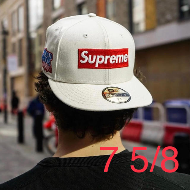 メンズSupreme☆World Famous Box New Era☆7 5/8☆白