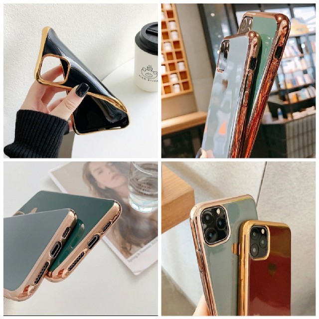 メタリック ハート iPhoneケース (iPhone7/8 SE2 レッド) スマホ/家電/カメラのスマホアクセサリー(iPhoneケース)の商品写真