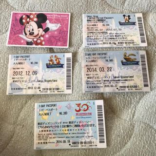 ディズニー(Disney)の【使用済み】ディズニーチケット 30周年デザインもあり！(遊園地/テーマパーク)