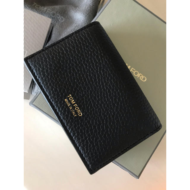 TOM FORD トムフォード カードケース 財布 ウォレット リザード レザー ブラック ゴールド 美品  55821