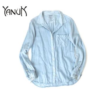 ヤヌーク(YANUK)のYANUK ヤヌーク　ダブルガーゼコットンシャツ　サックスブルー(シャツ/ブラウス(長袖/七分))