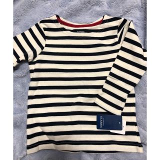 ニシマツヤ(西松屋)の西松屋 カットソー ボーダー ロンT Tシャツ 新品 100cm 男の子 女の子(Tシャツ/カットソー)