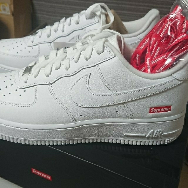 Supreme×NIKE AIR FORCE1 LOW WHITE 27cm