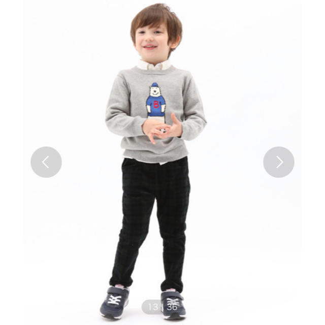 GLOBAL WORK(グローバルワーク)のキッズ　ガラクルーニット　XXL 130 キッズ/ベビー/マタニティのキッズ服男の子用(90cm~)(ニット)の商品写真