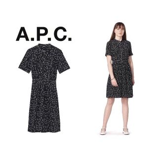 アーペーセー(A.P.C)の未使用 A.P.C. アーペーセー Camille ワンピース シルク 38(ひざ丈ワンピース)