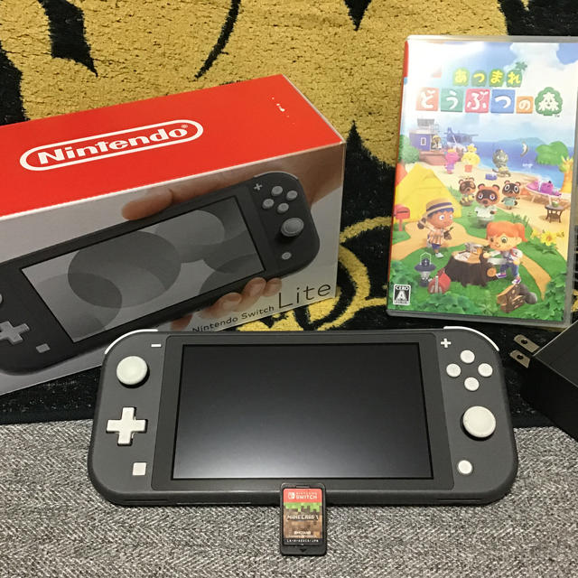 美品　Nintendo Switch Liteグレー　ソフト2個付